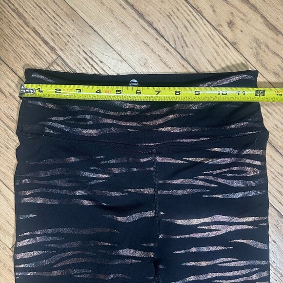Noli Tigress Leggings Full Length High Waisted Black Metallic Tiger Stripe S - Picture 6 of 6